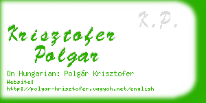 krisztofer polgar business card